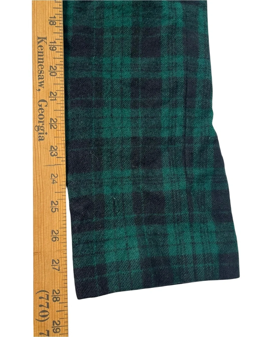 Men's Green Plaid Dress Pants - Classic Tailored Fit